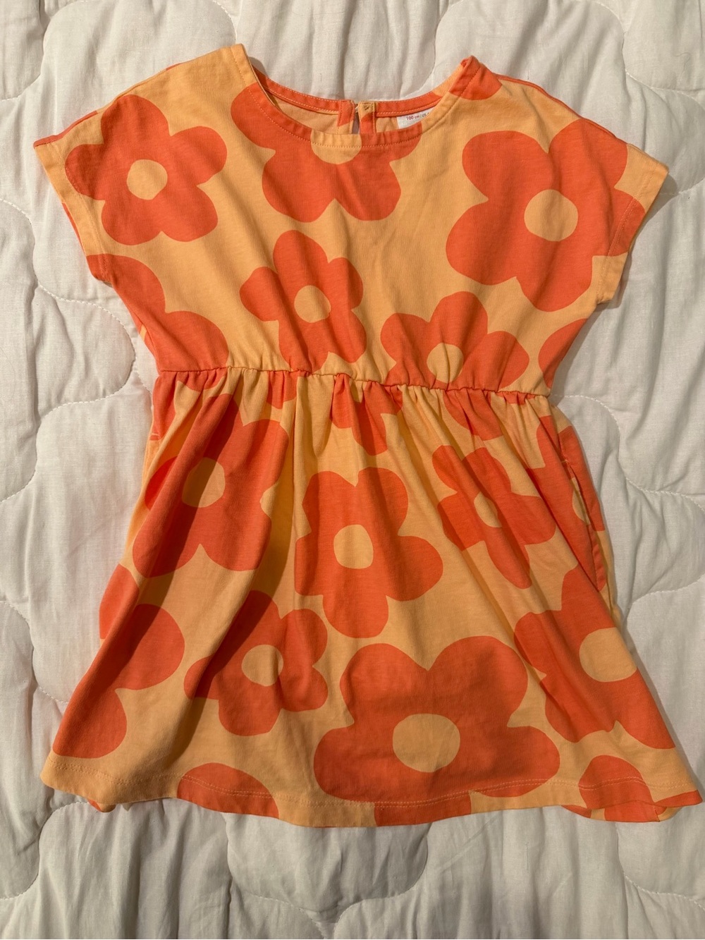 Hanna Andersson Coral Floral Cotton Dress